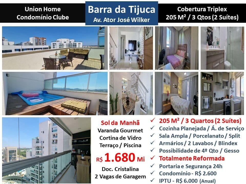 Cob Barra da Tijuca Centro Metropolitano Union Home 205M²