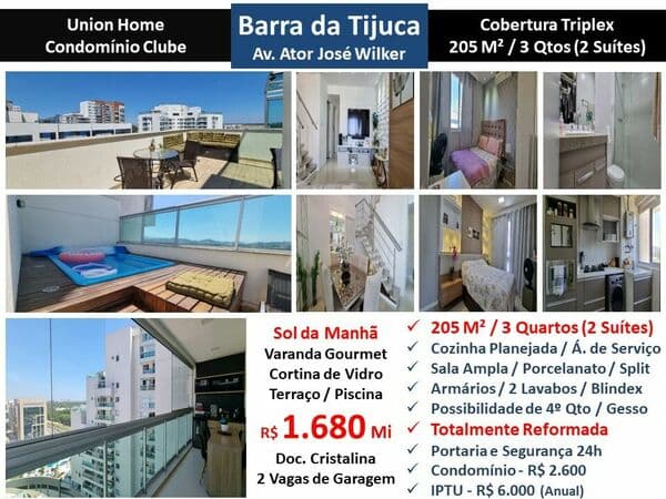 Cob Barra da Tijuca Centro Metropolitano Union Home 205M²