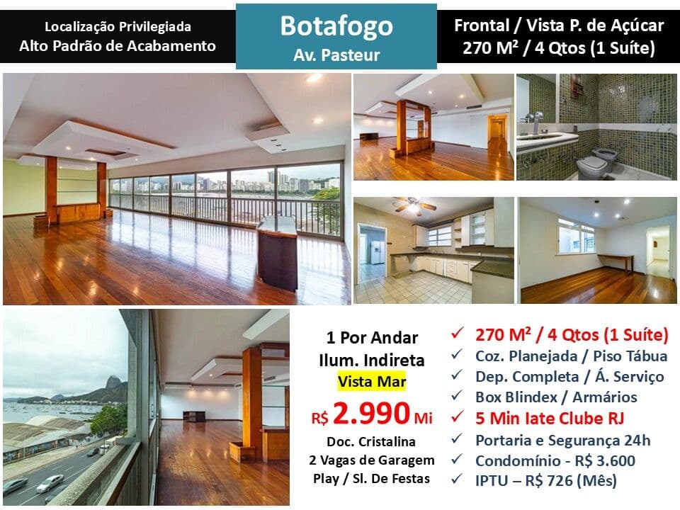 Apto Botafogo Pasteur 270M²