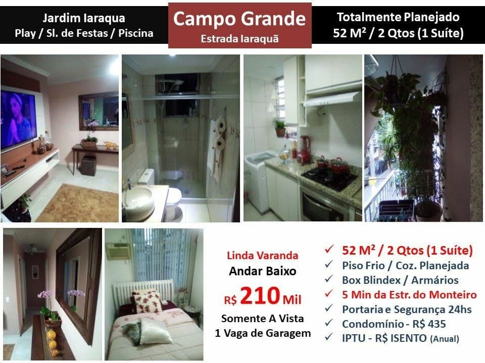 Apto Campo Grande Jardim Iaraqua 55M²