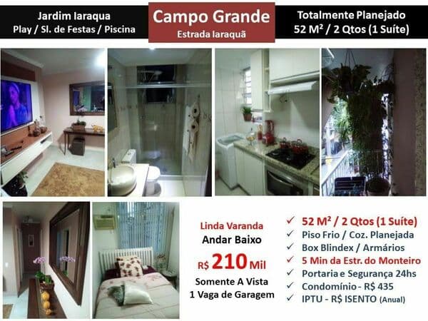 Apto Campo Grande Jardim Iaraqua 55M²