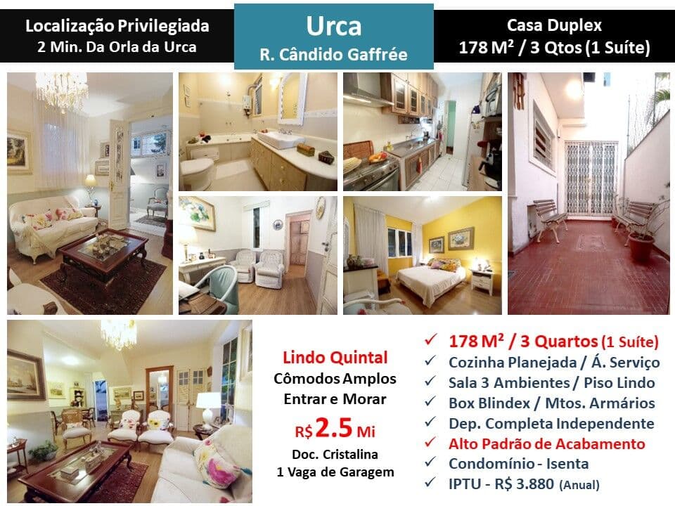 Casa Urca Cândido Gaffrée 178M²
