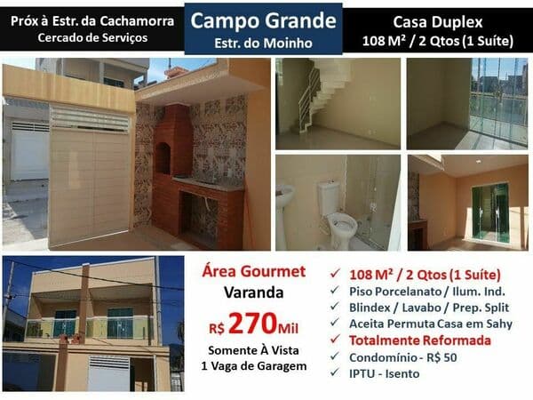 Casa Campo Grande Estrada do Moinho 108M²