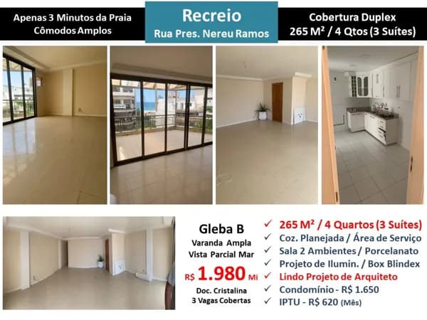 Cob Recreio Gleba B Praia Nereu Ramos 265M²