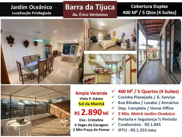 Cob Barra da Tijuca JO Érico Veríssimo 400M² 2