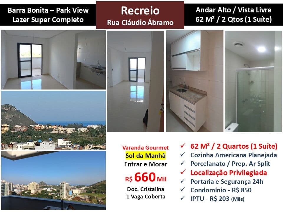 Apto Recreio Barra Bonita Park View 62M² 3