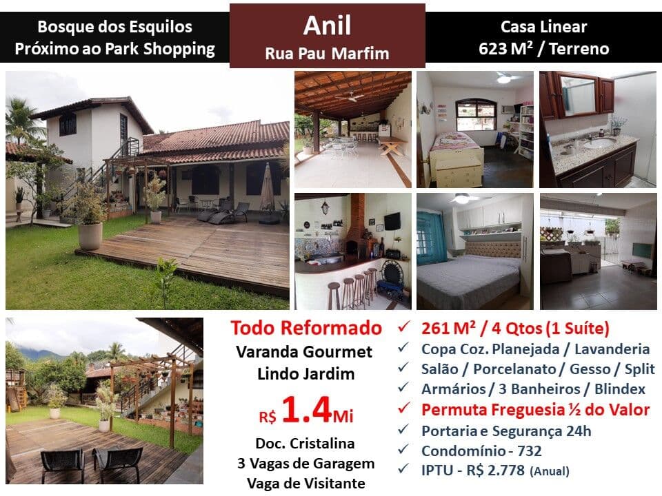 Casa JPA Anil Bosque dos Esquilos 261M²