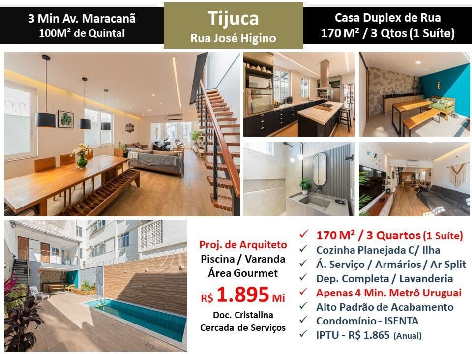 Casa Tijuca José Higino 170M²