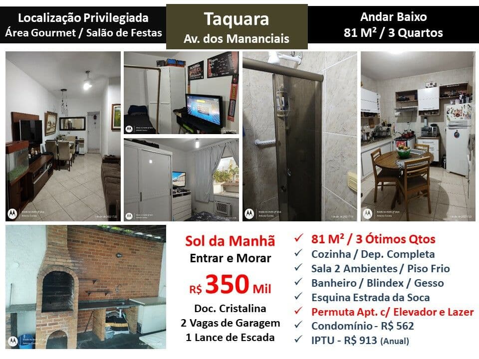 Apto JPA Taquara Mananciais 81M²