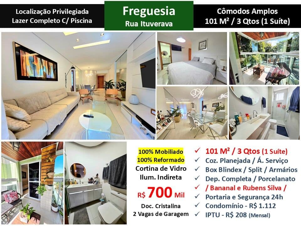 Apto JPA Freguesia Ituverava 101M²