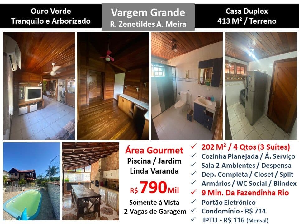 Casa Vargem Grande Ouro Verde 202M²