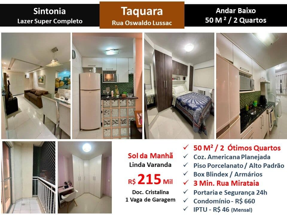 Apto JPA Taquara Sintonia 50M²