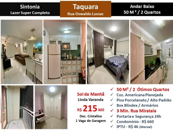 Apto JPA Taquara Sintonia 50M²
