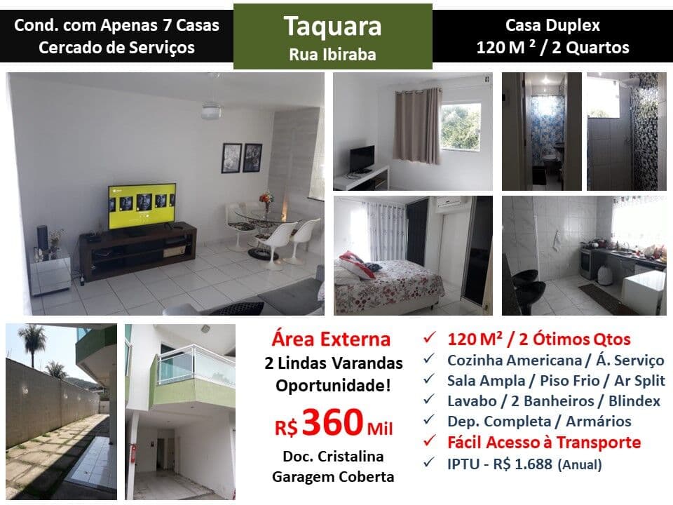 Casa JPA Taquara Ibiraba 120M² 2