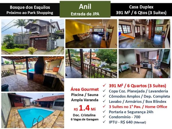 Casa JPA Anil Bosque dos Esquilos 391M² 2