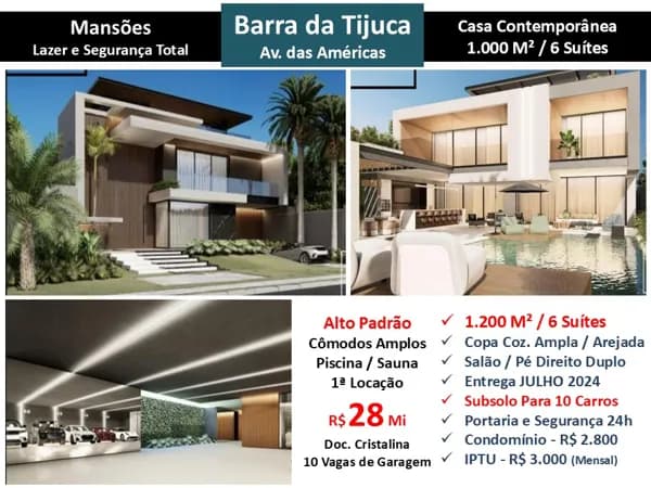 Casa Barra da Tijuca Mansões 1200M² 2
