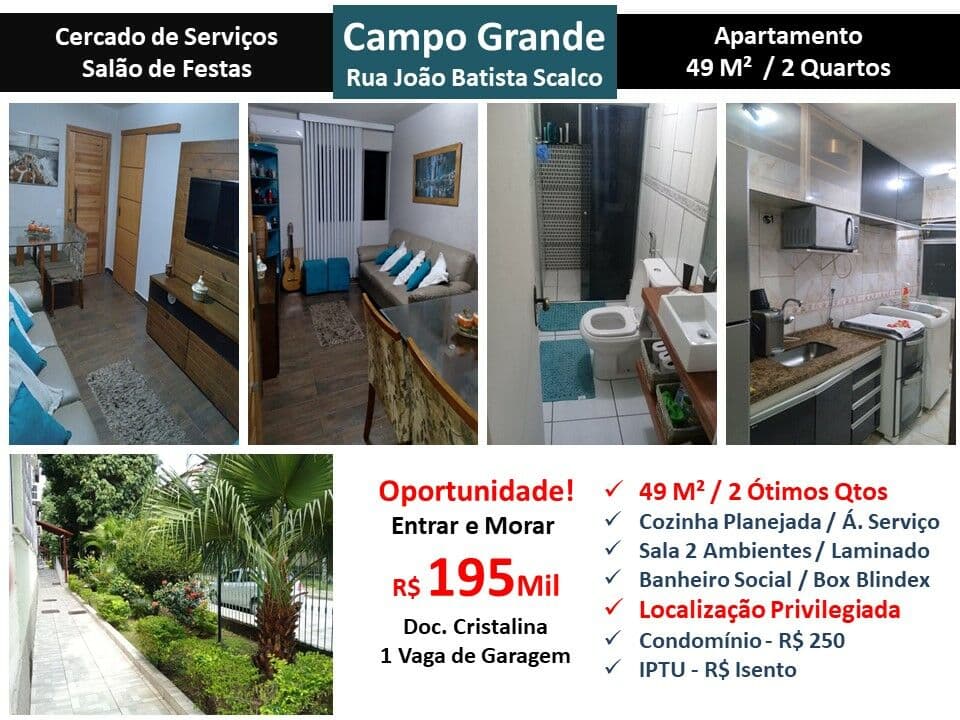 Apto Campo Grande João Batista Scalco 49M²