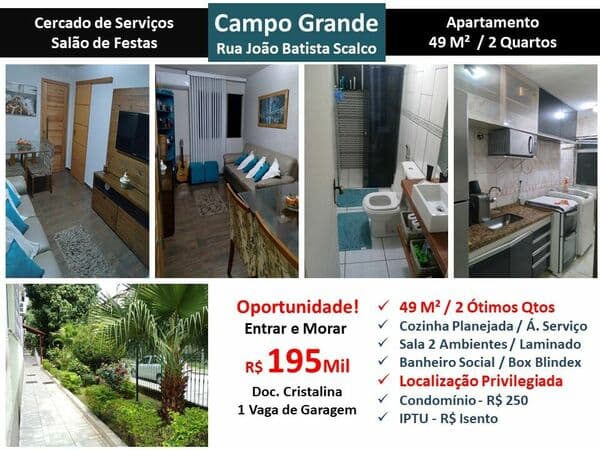 Apto Campo Grande João Batista Scalco 49M²