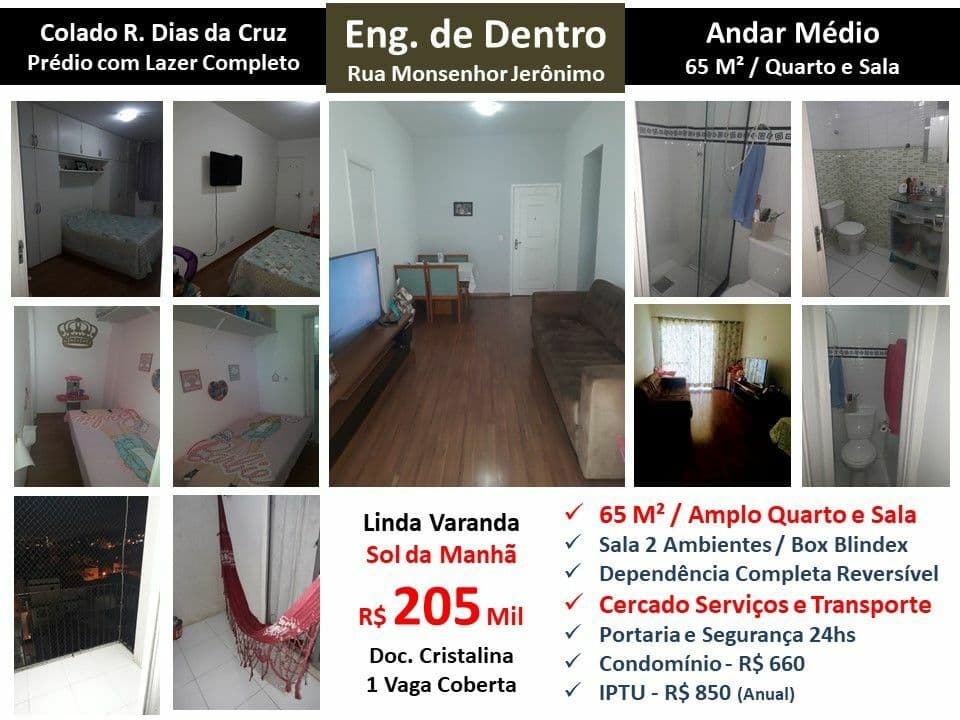 Apto Eng. Dentro Monsenhor Jerônimo 65M²