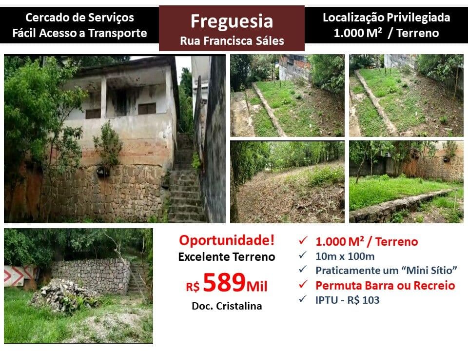 Terreno JPA Freguesia Francisca Sales 1000M²