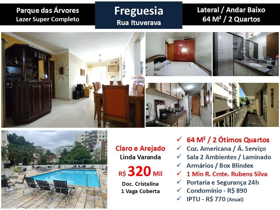 Apto JPA Freguesia Ituverava Parque das Árvores 64M²