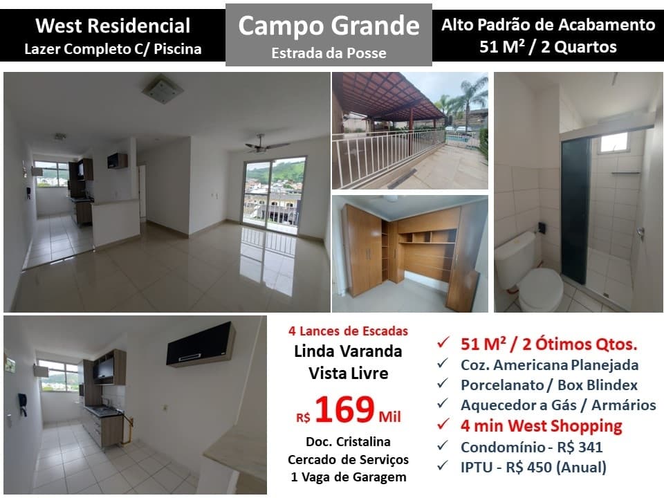 Apto Campo Grande West Residencial 51M² 2