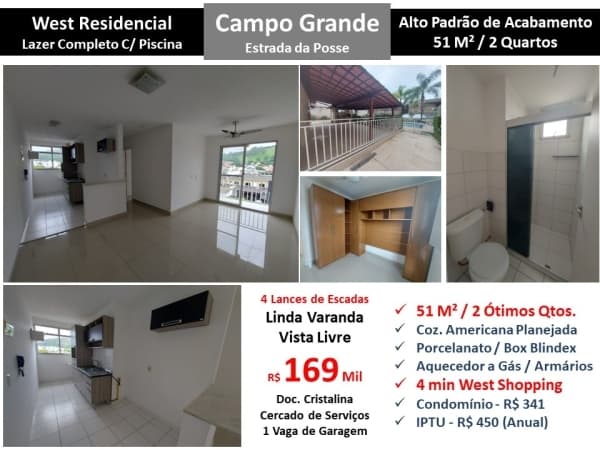 Apto Campo Grande West Residencial 51M² 2
