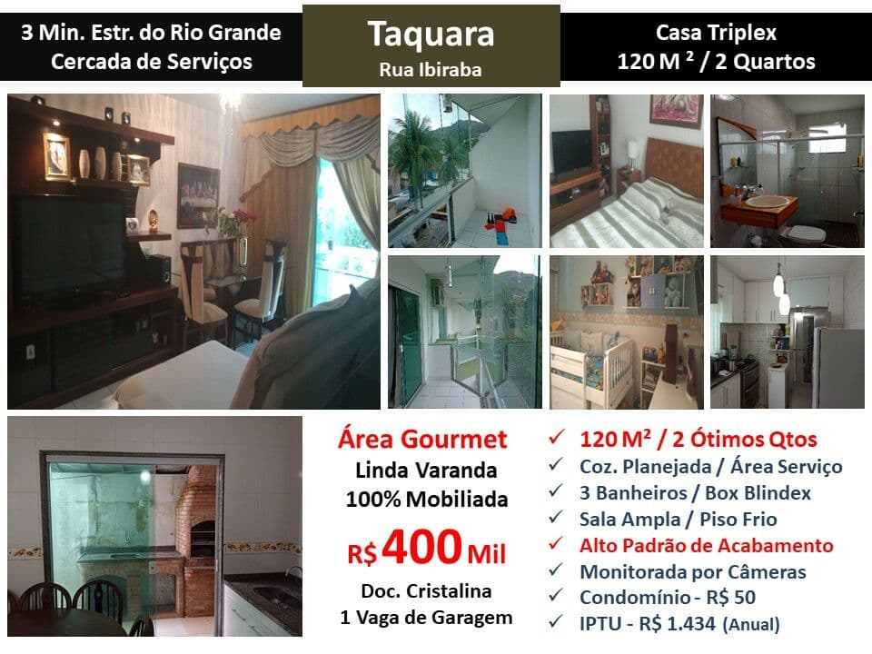 Casa JPA Taquara Ibiraba 120M²