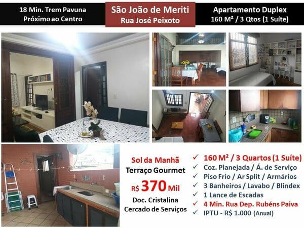 Apto São João de Meriti José Peixoto 160M²