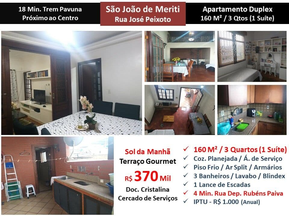 Apto São João de Meriti José Peixoto 160M²