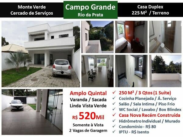 Casa Campo Grande Monte Verde 250M²