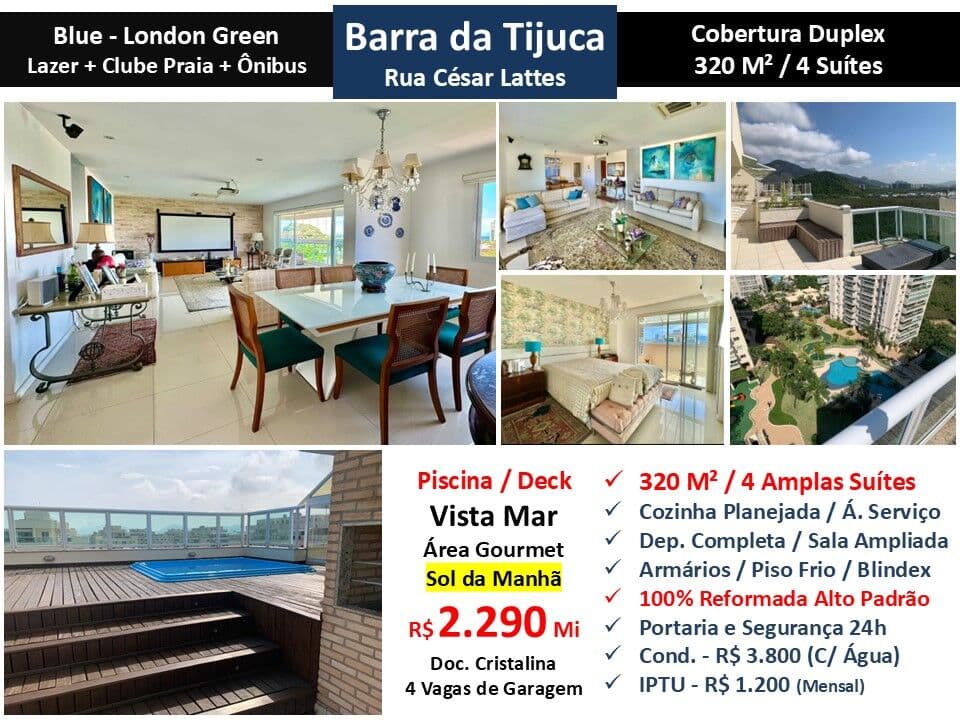 Cob Barra da Tijuca Blue London Green 320M²