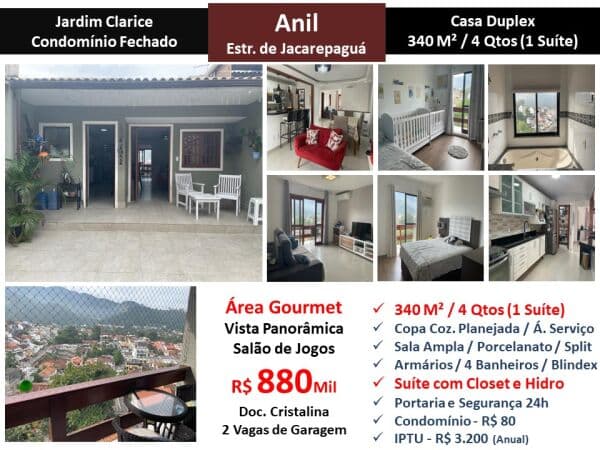 Casa JPA Anil Jardim Clarice 340M²