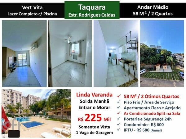 Apto JPA Taquara Vert Vita 58M²