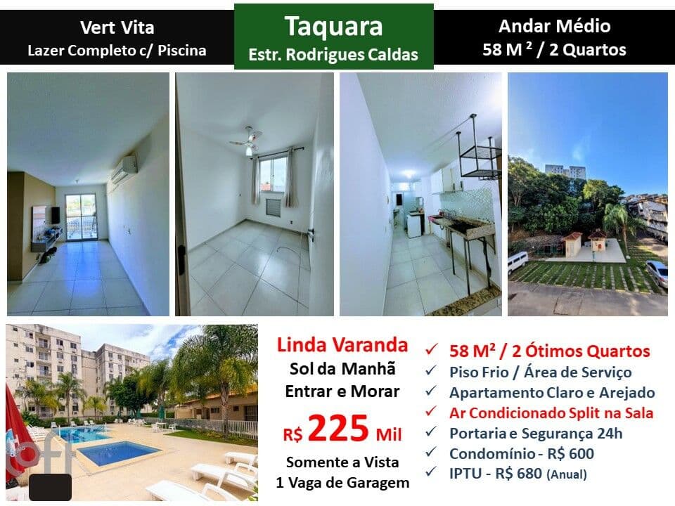 Apto JPA Taquara Vert Vita 58M²