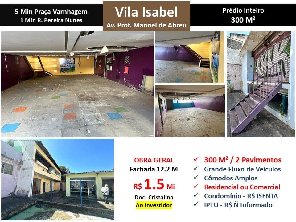 Prédio Vila Isabel Manoel de Abreu 300M²