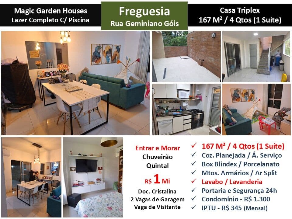 Casa JPA Freguesia Magic Garden 167M²