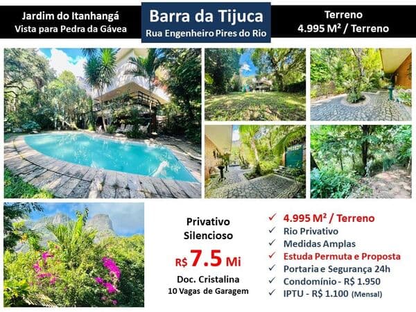 Terreno Barra da Tijuca Jardim do Itanhangá 4995M²