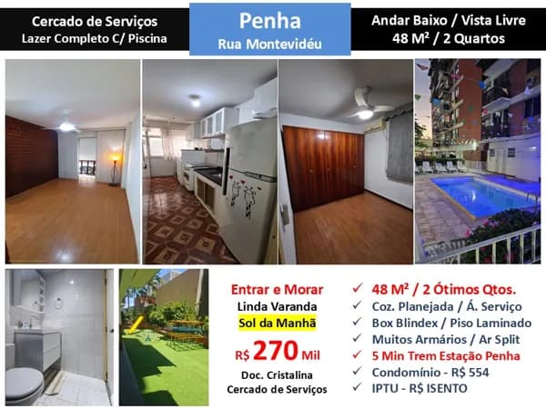 Apto Penha Montevidéu 48M²