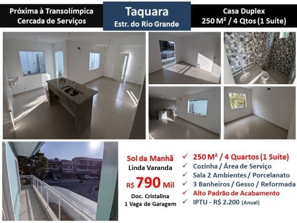Casa JPA Taquara Rio Grande 250M²