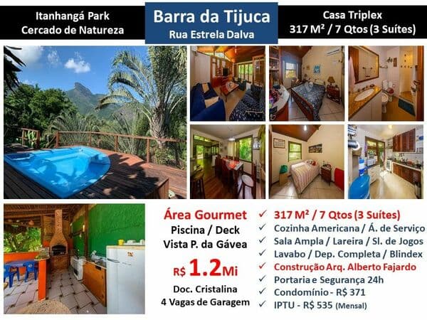 Casa Barra da Tijuca Itanhanga Park 317M²