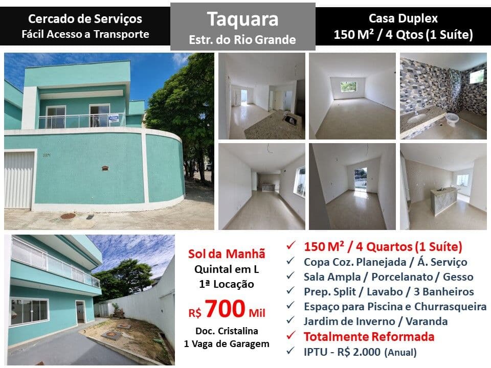 Casa JPA Taquara Rio Grande 150M²