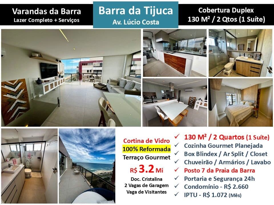 Cob Barra da Tijuca Praia Varandas da Barra 130M²