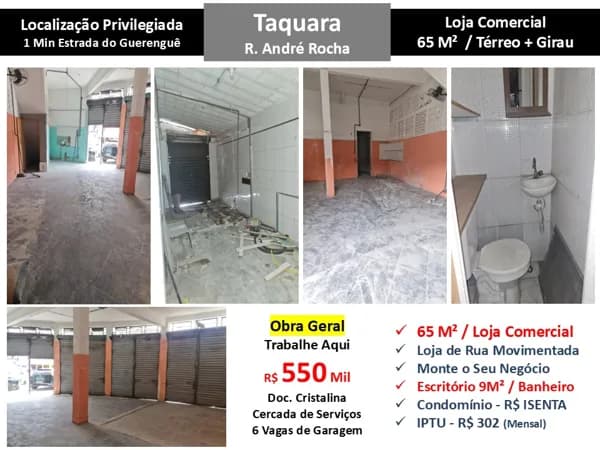 Loja JPA Taquara André Rocha 65M²