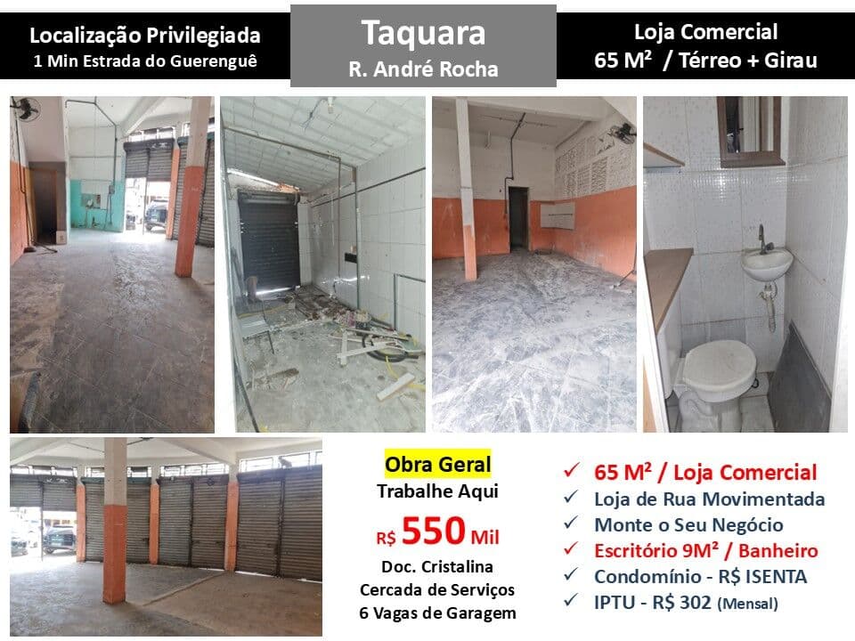 Loja JPA Taquara André Rocha 65M²