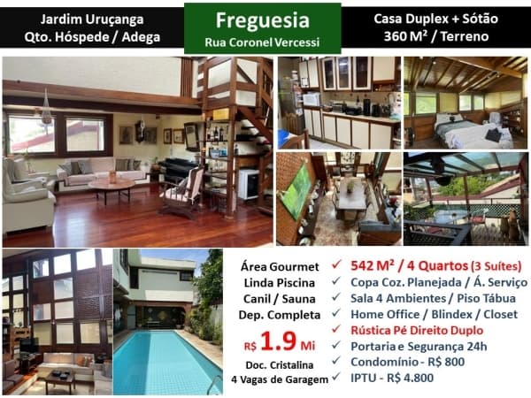Casa JPA Freguesia Jardim Uruçanga 542M²
