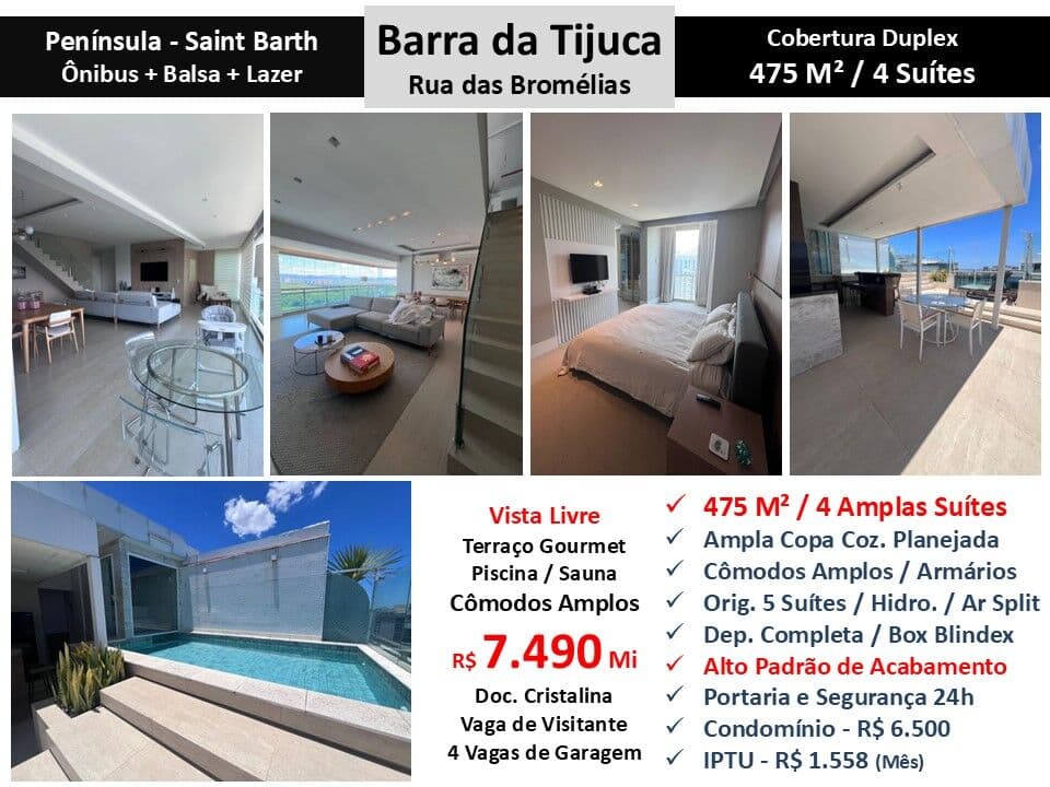 Cob Barra da Tijuca Peninsula Saint Barth 475M²