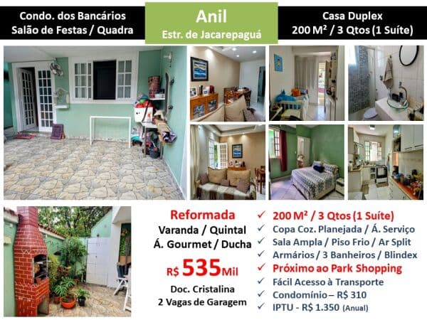 Casa JPA Anil Bancários 200M²