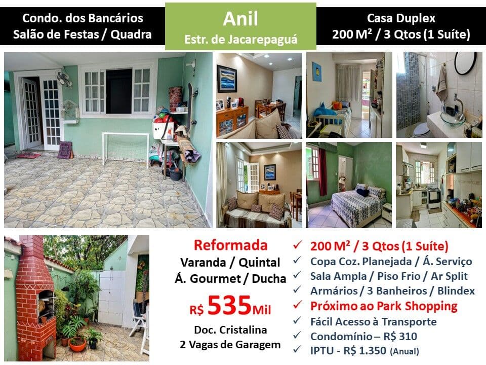 Casa JPA Anil Bancários 200M²