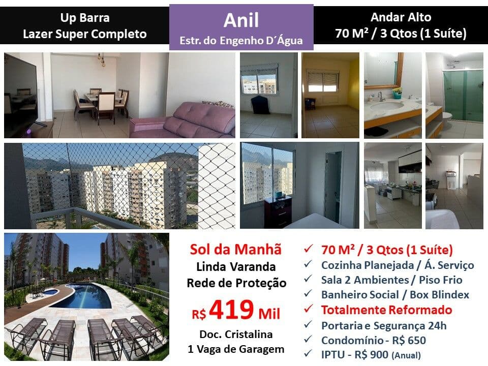 Apto JPA Anil UPBarra 70M²